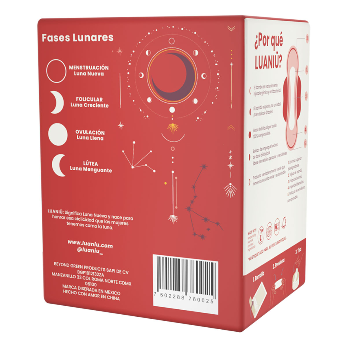 3D Render - Organic Pads Package - High-quality product visualization for e-commerce