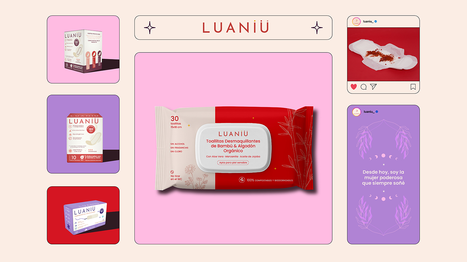 Luaniü Brand Hero Image - Main brand visual showcasing the cyclical and spiritual identity