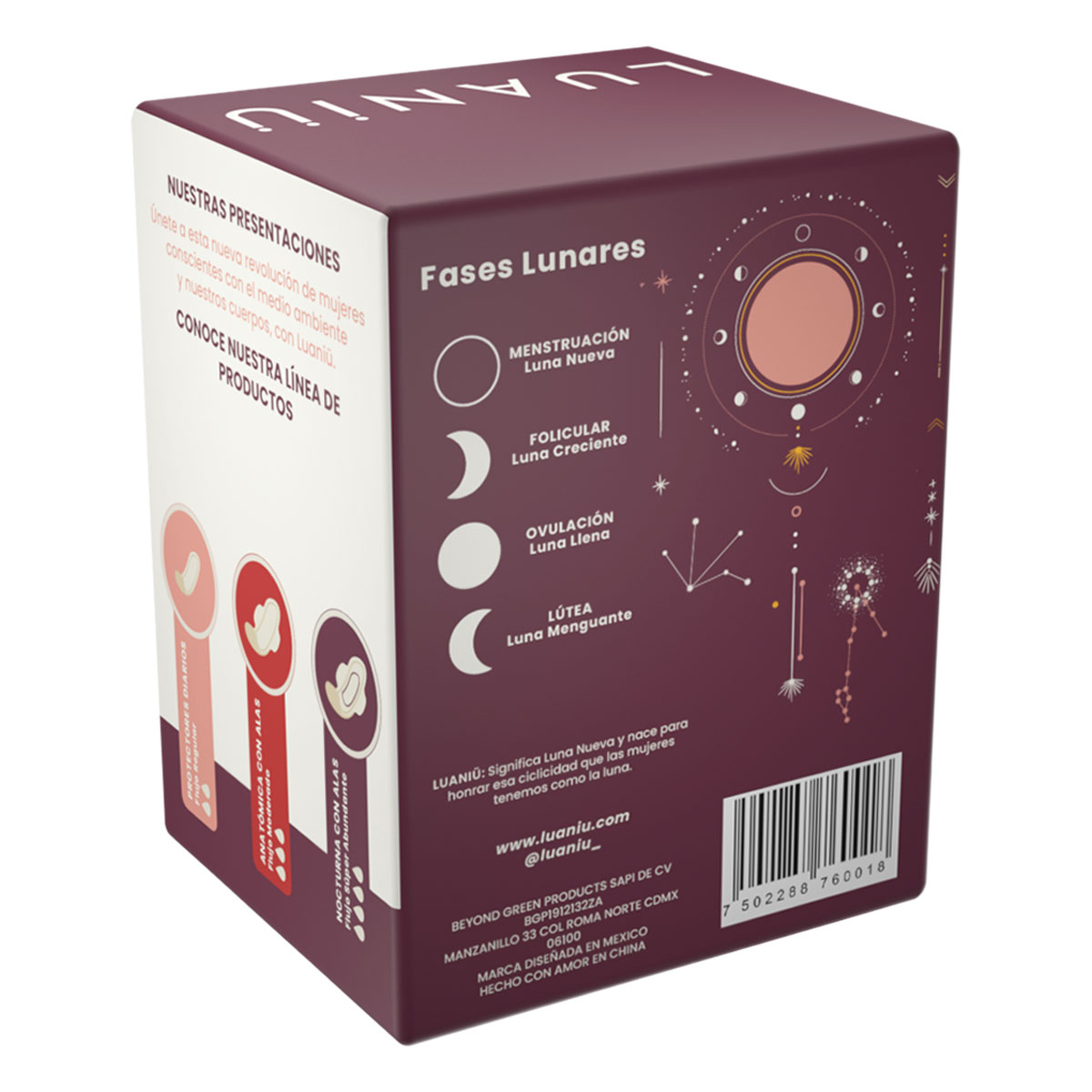 3D Render - Organic Pads Package - Comprehensive product range visualization