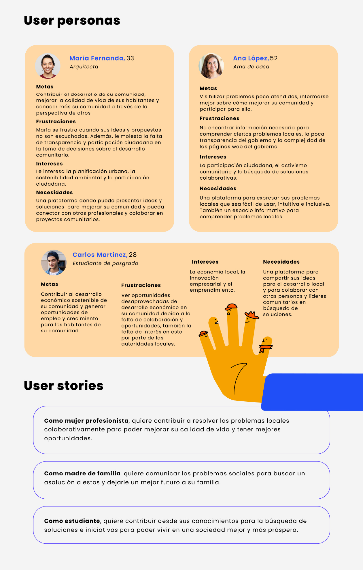 User Personas for VozComún