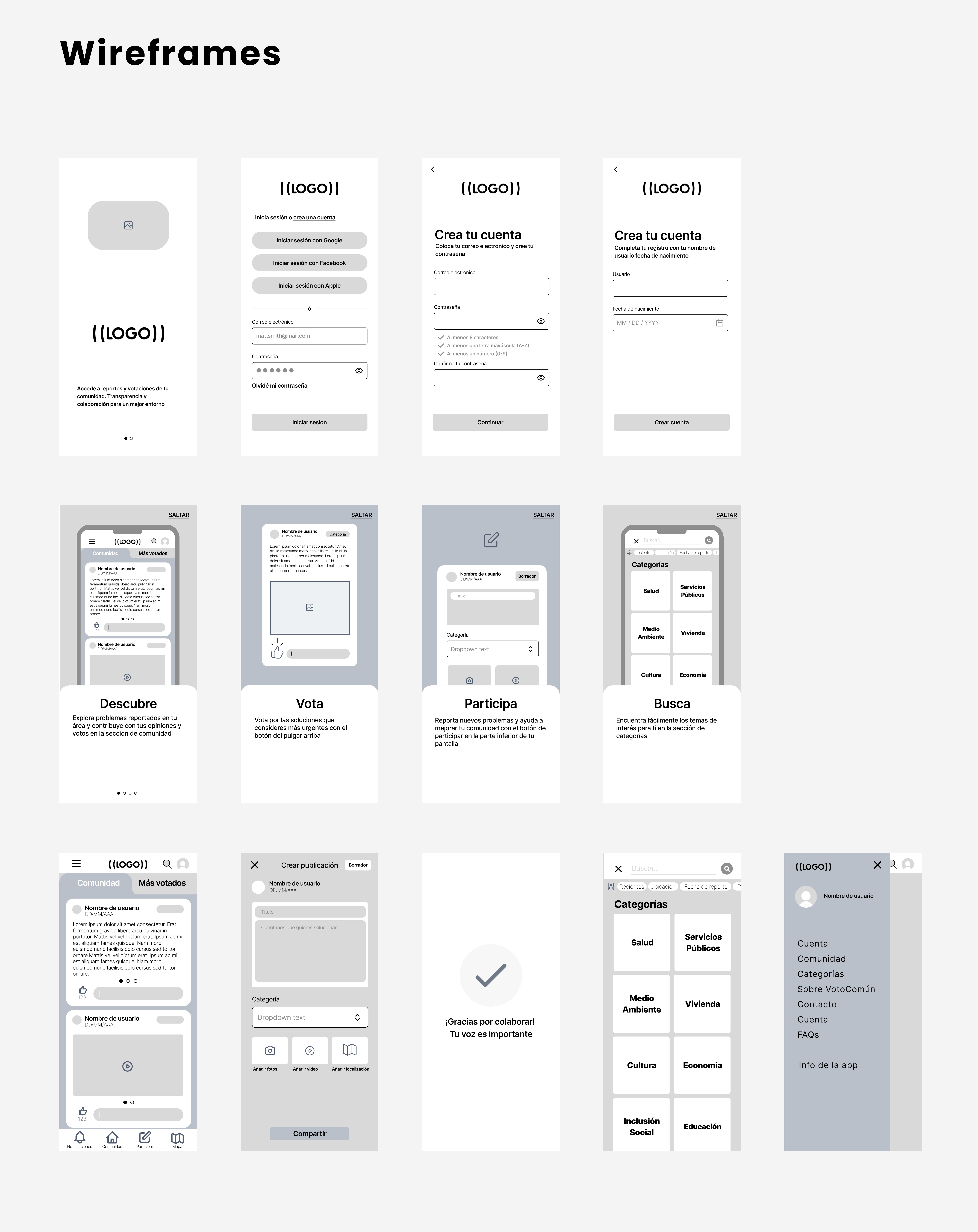Wireframes